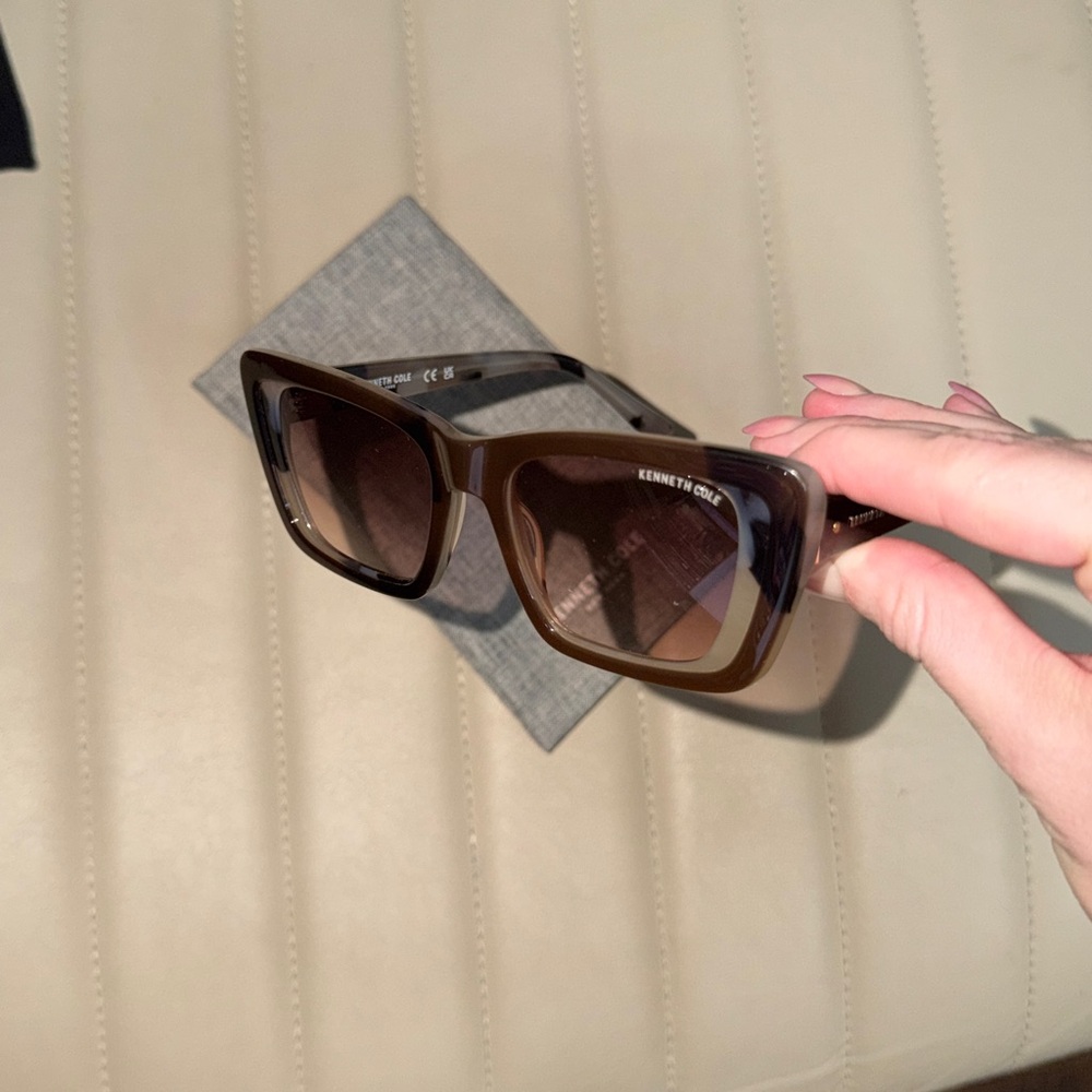 Kenneth Cole Dark Brown Rectangular Sunglasses - image 10